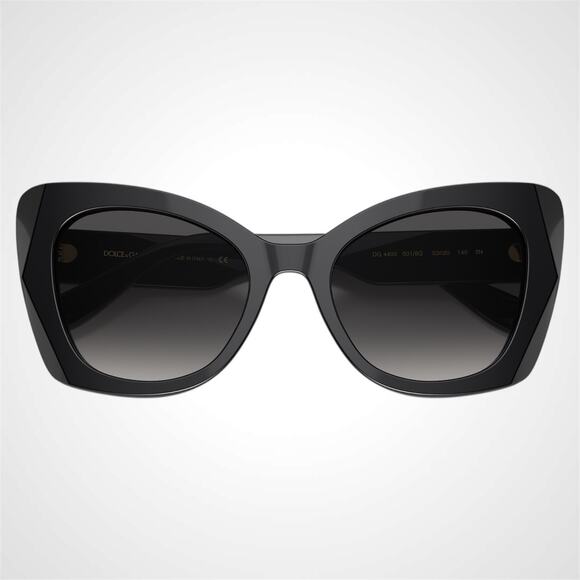 New Dolce & Gabbana Sunglasses Black Gold Butterfly Cat Eye 53-20 - Picture 4 of 6